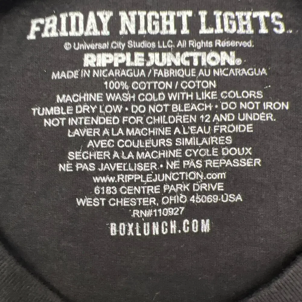 Friday Night Lights East Dillon Lions State Champions Black T-Shirt Size 2X New